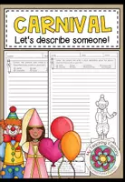 Vista previa - Hojas de trabajo - CARNIVAL - Writings (Describing People - 21 Worksheets) - Portada