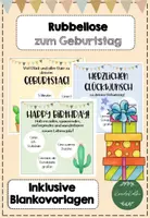 Vorschau - Bildkarten - Geburtstagsrubbellose inkl. Blankovorlagen - Deckblatt