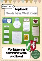 Vorschau - Mal- und Bastelvorlagen - Lapbook Nordrhein-Westfalen/ NRW - Deckblatt
