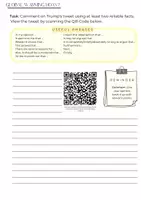 Vorschau - Arbeitsblätter - Worksheet Comment on Trump Tweet - Deckblatt