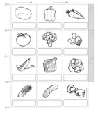 Vista previa - Unidades / Secuencias / Situaciones de Aprendizaje - Inglés - vegetales - diccionario de imágenes- picture dictionary - vegetables - English, accordion book - página 3