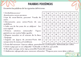 Vista previa - Hojas de trabajo - Hiatos, polisémicas, grupo nominal - página 1