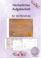 Vorschau - Arbeitsblätter - Herbstliches Aufgabenheft für die Vorschule - Deckblatt