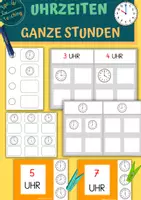 Vorschau - Fördermaterial/Inklusion - Klettaufgaben & Klammerkarten: Uhrzeiten (ganze Stunden) - Deckblatt