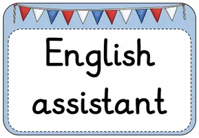 Vorschau - Präsentationen/Tafelbilder - English assistant / assistant teacher (Einstiegsritual) - Seite 1