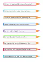 Vorschau - Stationenlernen - Textstäbchen - Sätze überarbeiten FRESCH Methode - Seite 1