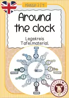 Vorschau - Unterrichtsreihen - Tafel- und Legematerial "Around the clock" 🇬🇧 - Deckblatt