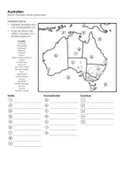 Vorschau - Arbeitsblätter - Australien Landkarte - Deckblatt