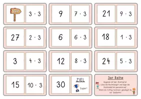 Vorschau - Stationenlernen - 1x1 Dominos mit den Malreihen 2-10 - Seite 3