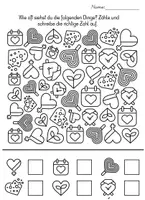 Vorschau - Arbeitsblätter - Suchen, finden, zählen - Valentinstag - Seite 2