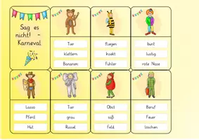 Vorschau - Spiele - Karneval & Fasching: Sag es nicht! - Deutsch - Kl. 2/3 - Seite 1