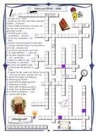 Vorschau - Arbeitsblätter - Kreuzworträtsel: Bibel (Entstehung / Aufbau / Evangelium / Jesus / Nachschlagen) Spiel Quiz - Seite 1