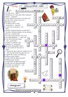 Vorschau - Arbeitsblätter - Kreuzworträtsel: Bibel (Entstehung / Aufbau / Evangelium / Jesus / Nachschlagen) Spiel Quiz - Deckblatt