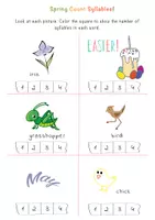 Vorschau - Arbeitsblätter - How Many Syllables? Spring Syllables Worksheets / Wie viele Silben? Arbeitsblätter zu Frühlingssilben - Seite 3
