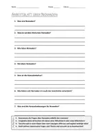 Vorschau - Arbeitsblätter - AB mit Fragen zum Thema "Nomaden" + Lösungsblatt + Infografik - Deckblatt