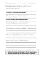 Vorschau - Arbeitsblätter - AB mit Fragen zum Thema "Nordrhein-Westfalen" + Lösungsblatt + Infografik - Deckblatt