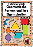 Vorschau - Poster - Tafelmaterial - Geometrische Formen und ihre Eigenschaften (Bild- und Wortkarten) - Deckblatt