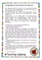 Vorschau - Poster - Tafelmaterial - Geometrische Formen und ihre Eigenschaften (Bild- und Wortkarten) - Seite 1