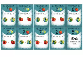 Vorschau - Spiele - Rechenspiel: Subtraktion im Zahlenraum bis 10 (Variante 1) - Seite 2