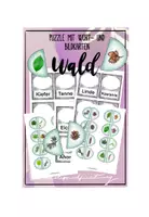 Vorschau - Bildkarten - Puzzle mit Wort- und Bildkarten der verschiedenen Bäume (Früchte und Blätter) - Seite 1