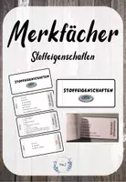 Vorschau - Arbeitsblätter - Merkfächer/Minibuch: Stoffeigenschaften - Deckblatt