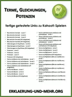 Vorschau - Interaktives Material - Terme, Gleichungen Potenzen (kahoot!) - Deckblatt
