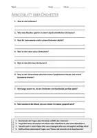 Vorschau - Arbeitsblätter - Lernposter + AB mit Fragen zum Thema "Orchester" + Lösungsblatt + Mindmap + Infografik - Seite 1