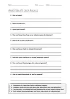 Vorschau - Arbeitsblätter - Lernposter + AB mit Fragen zum Thema "Paulus" + Lösungsblatt + Mindmap + Infografik - Seite 1