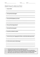 Vorschau - Arbeitsblätter - Lernposter + AB mit Fragen zum Thema "Pest" + Lösungsblatt + Mindmap + Infografik - Seite 1