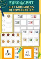 Vorschau - Fördermaterial/Inklusion - Euro und Cent - Klettaufgaben & Klammerkarten - Deckblatt