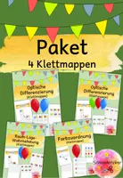 Vorschau - Mal- und Bastelvorlagen - Paket, Klettmappen, Luftballons, optische Differenzierung, Raum-Lage-Wahrnehmung, Farbzuordnung - Deckblatt