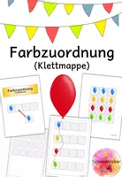 Vorschau - Mal- und Bastelvorlagen - Paket, Klettmappen, Luftballons, optische Differenzierung, Raum-Lage-Wahrnehmung, Farbzuordnung - Seite 2