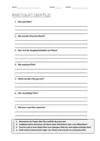 Vorschau - Arbeitsblätter - AB mit Fragen zum Thema "Pilze" + Lösungsblatt + Mindmap + Infografik - Deckblatt