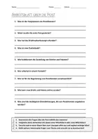 Vorschau - Arbeitsblätter - AB mit Fragen zum Thema "Post" + Lösungsblatt + Infografik - Deckblatt