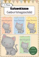 Vorschau - Poster - Katzenklasse Geburtstagsschilder - Deckblatt