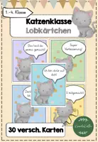 Vorschau - Bildkarten - Katzenklasse 30 Lobkärtchen - Deckblatt