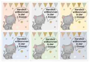 Vorschau - Bildkarten - Katzenklasse Willkommenskärtchen - Seite 2