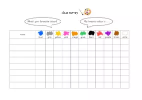 Vorschau - Arbeitsblätter - Colours - class survey "What's your favourite colour?" Englisch - Seite 2