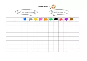 Vorschau - Arbeitsblätter - Colours - class survey "What's your favourite colour?" Englisch - Seite 3