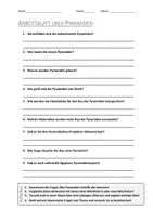 Vorschau - Arbeitsblätter - AB mit Fragen zum Thema "Pyramiden" + Lösungsblatt + Infografik - Deckblatt