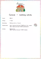 Vorschau - Bildkarten - Carnival - matching activity #faschingbeieduki - Seite 1