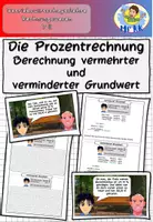 Vorschau - Stundenentwürfe - Die Prozentrechnung Der vermehrte und verminderte Grundwert BwR 7 II Lehrplan Plus - Deckblatt