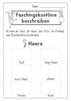 Vorschau - Arbeitsblätter - Personenbeschreibung - Fasching und Karneval - Tippheft und Bildkarten - Seite 2