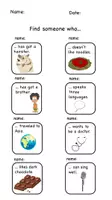 Vorschau - Arbeitsblätter - Find someone who... - Starter Englisch - Seite 1