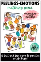 Vorschau - Stationenlernen - Feelings and Emotions MATCHING GAME - Deckblatt