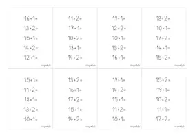 Vorschau - Fördermaterial/Inklusion - Rechenkärtchen ZR 20 plus 1 plus 2 - Seite 2