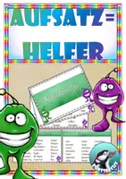Vorschau - Arbeitsblätter - Aufsatzhelfer : Erste Geschichten und Aufsätze schreiben - Deckblatt