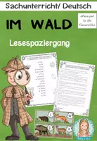 Vorschau - Arbeitsblätter - Wald | Lesen - Deckblatt