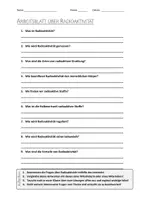 Vorschau - Arbeitsblätter - Lernplakat + AB mit Fragen zum Thema "Radioaktivität" + Lösungsblatt + Mindmap + Infografik - Seite 1