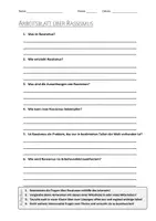 Vorschau - Arbeitsblätter - AB mit Fragen zum Thema "Rassismus" + Lösungsblatt + Mindmap + Infografik - Deckblatt